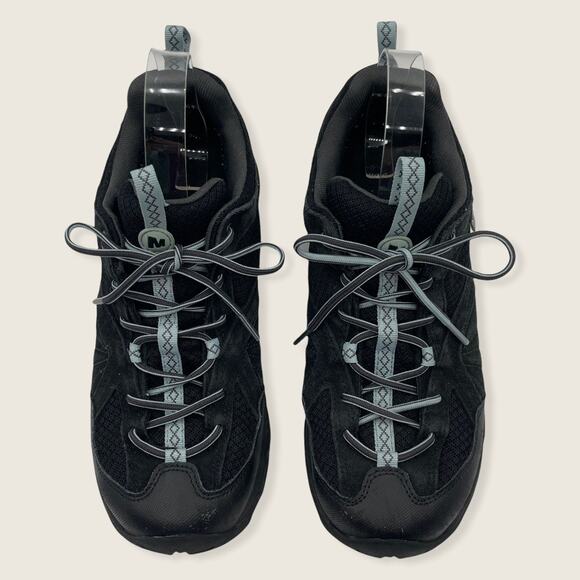 Merrell Avian Light All Black Leather Lace Up Low Top Hiking Sneaker J09488 9.5 - Picture 3 of 8